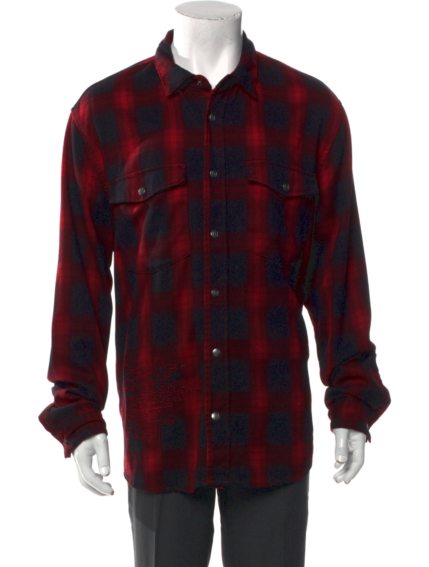 Ksubi Plaid Print Long Sleeve Western Shirt