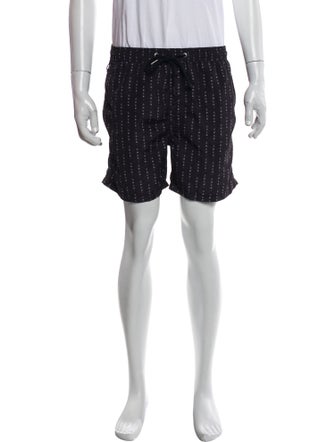 Ksubi Printed Raw-Edge Trim Swim Trunks