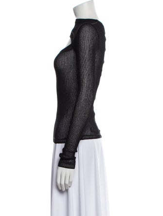 Ksubi Mock Neck Long Sleeve Top