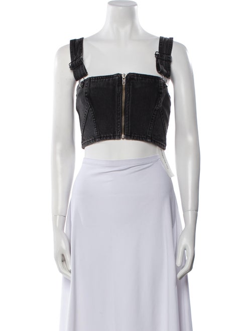 Ksubi Square Neckline Sleeveless Crop Top