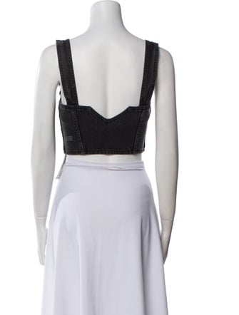 Ksubi Square Neckline Sleeveless Crop Top
