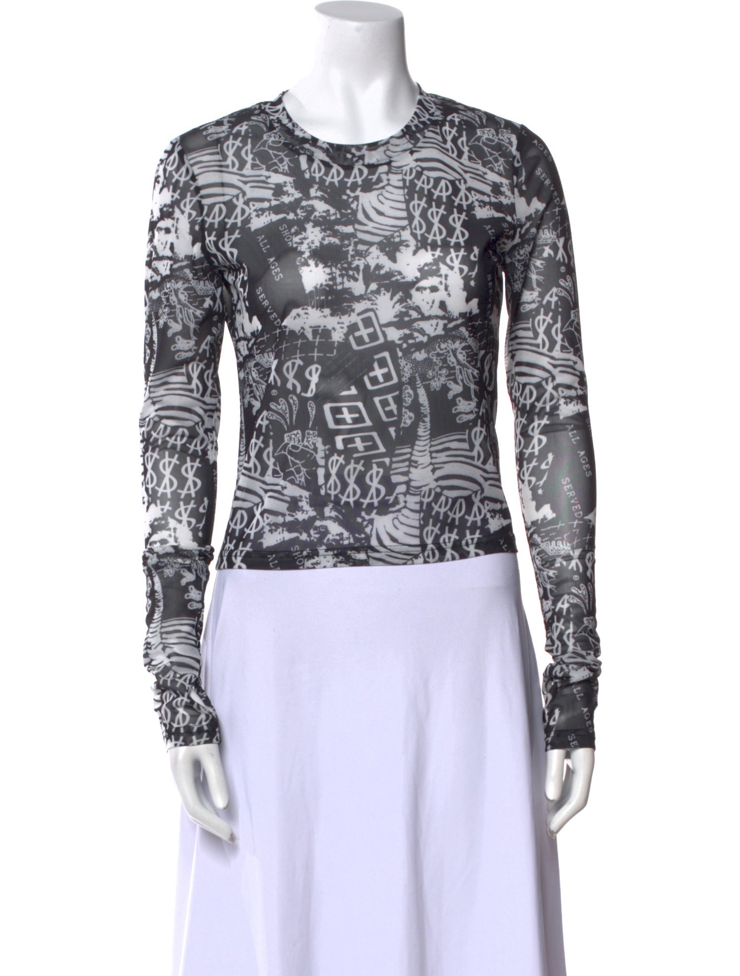 Ksubi Printed Crew Neck Top