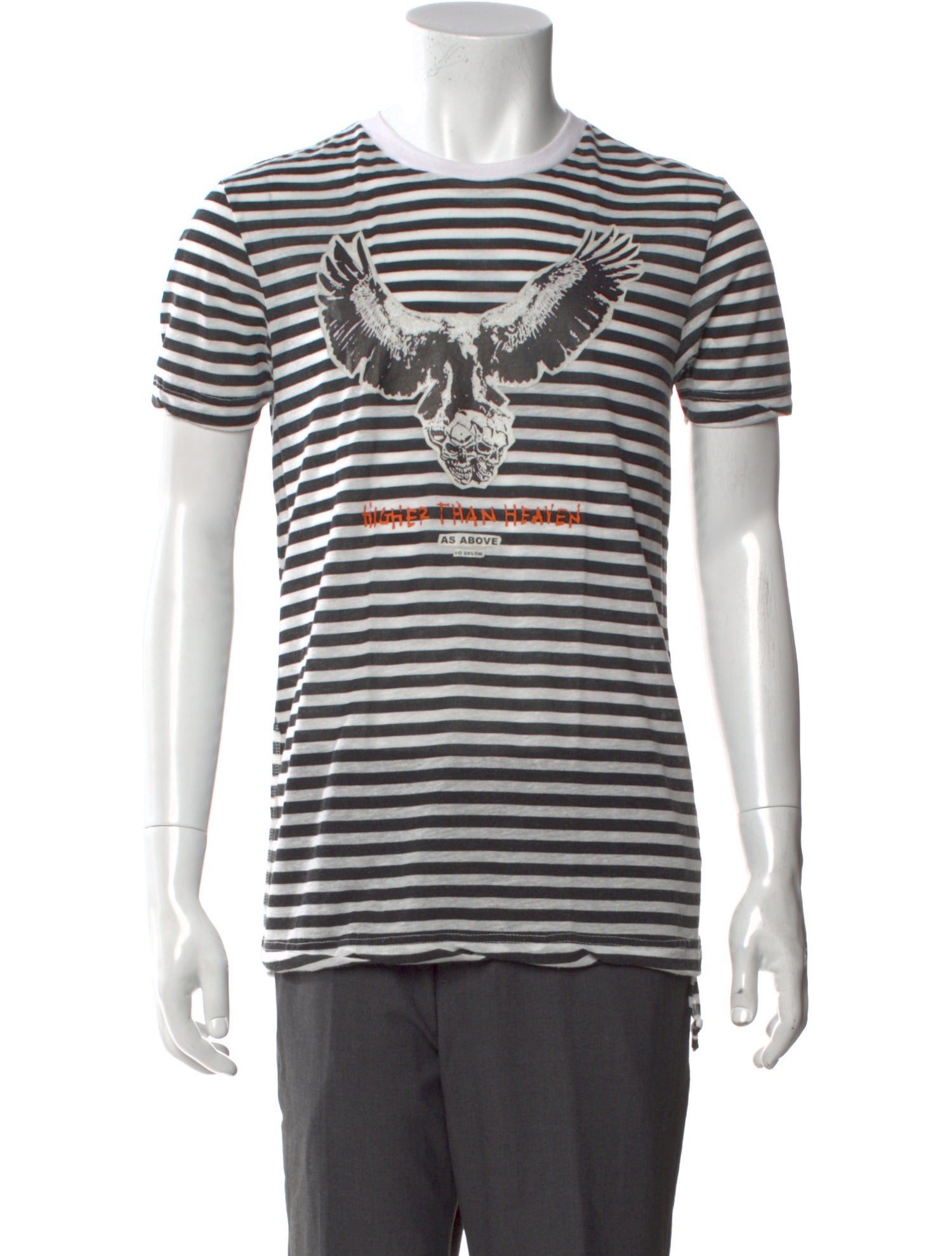 Ksubi Striped Crew Neck T-Shirt