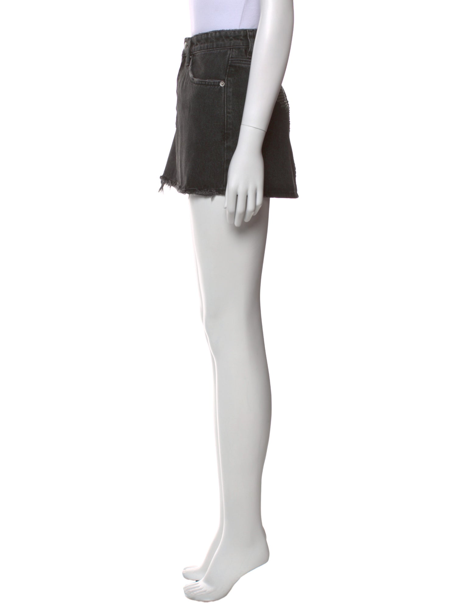 Ksubi Distressed Accents Mini Skirt