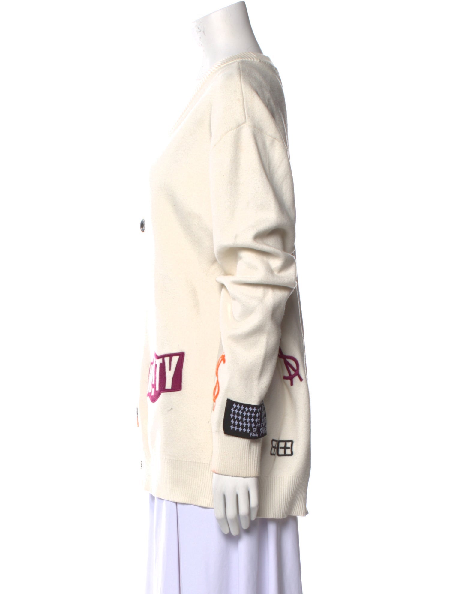 Ksubi Printed Plunge Neckline Sweater