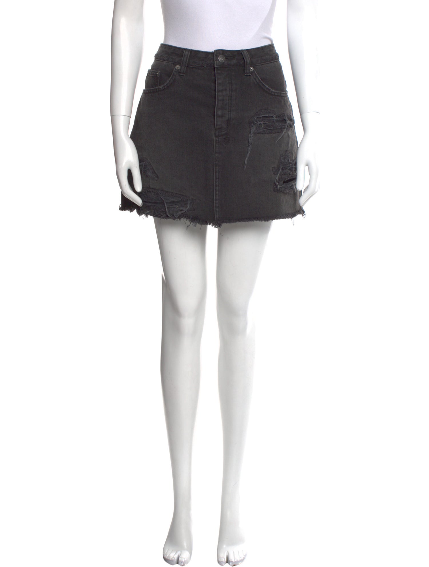 Ksubi Distressed Accents Mini Skirt