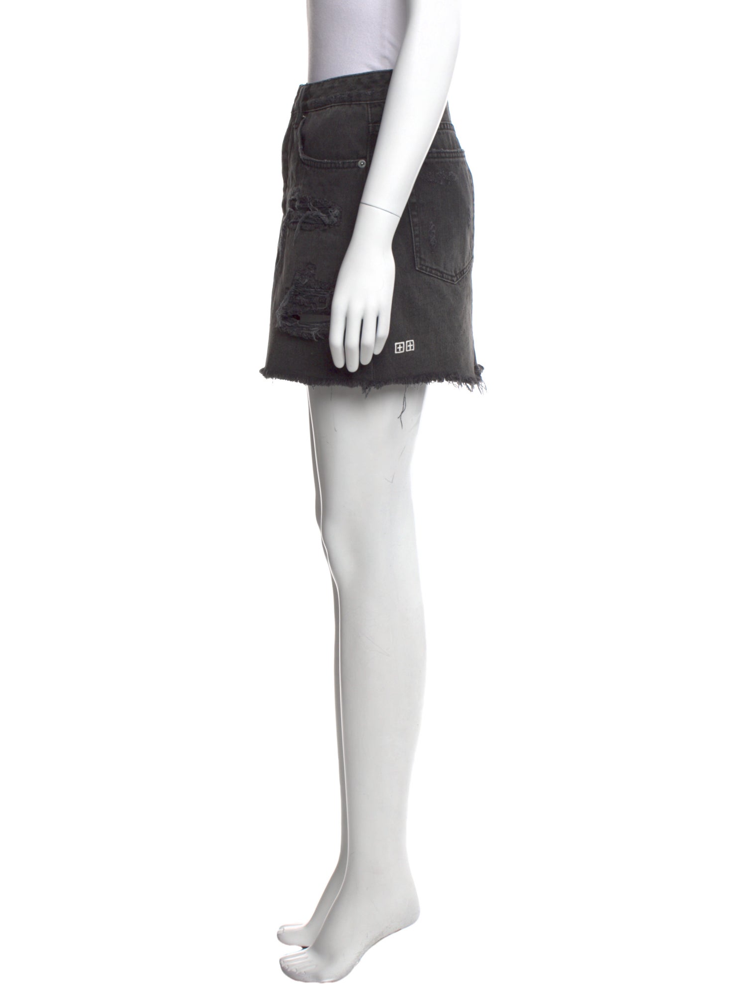 Ksubi Distressed Accents Mini Skirt