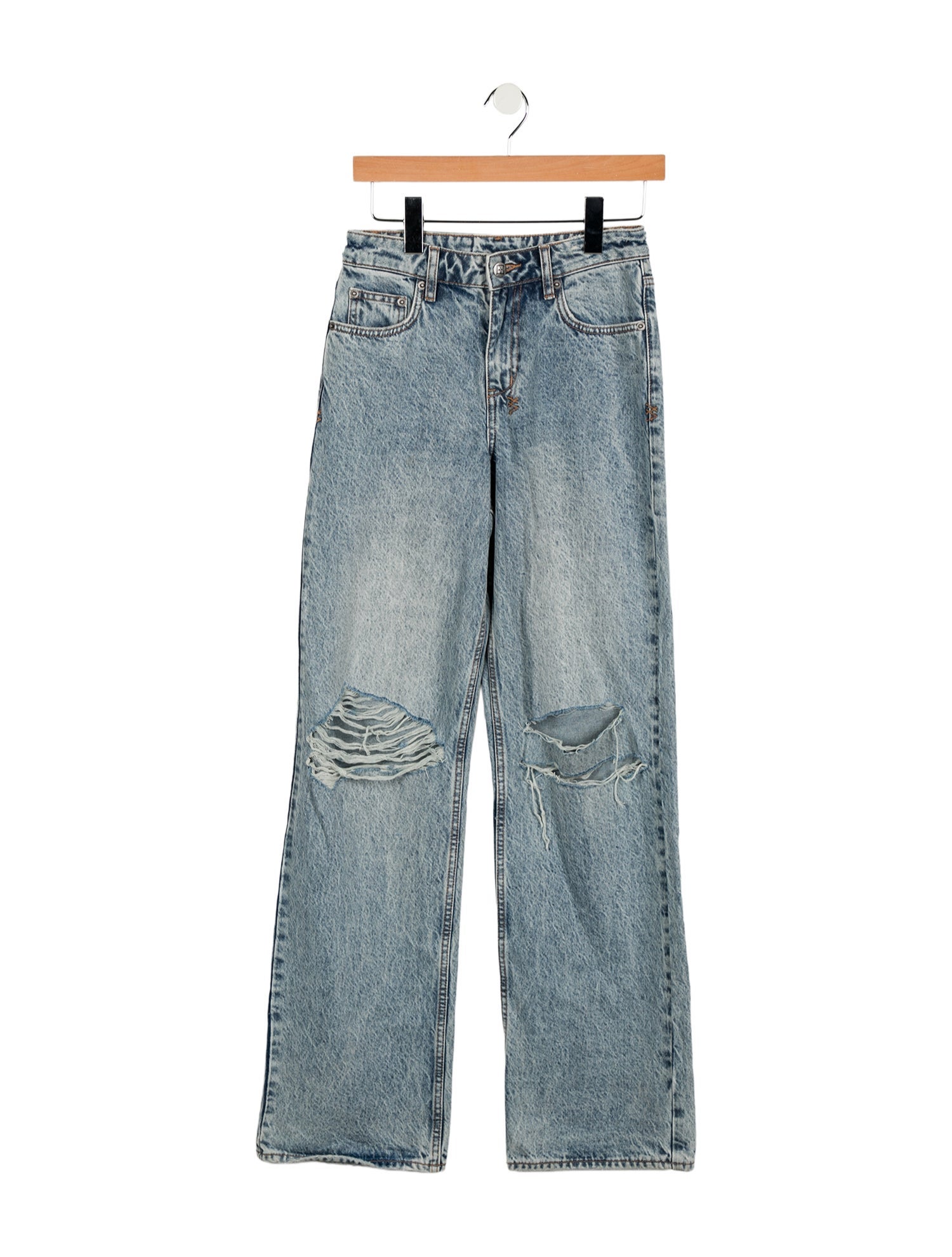 Ksubi Mid-Rise Wide Leg Jeans