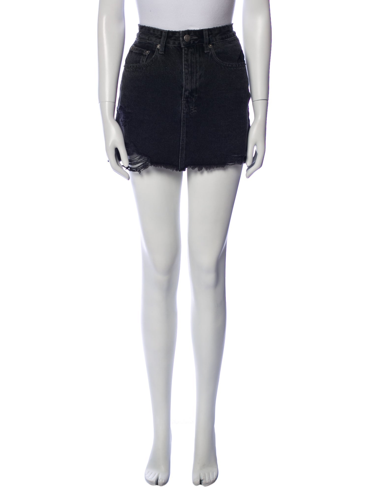 Ksubi Distressed Accents Mini Skirt