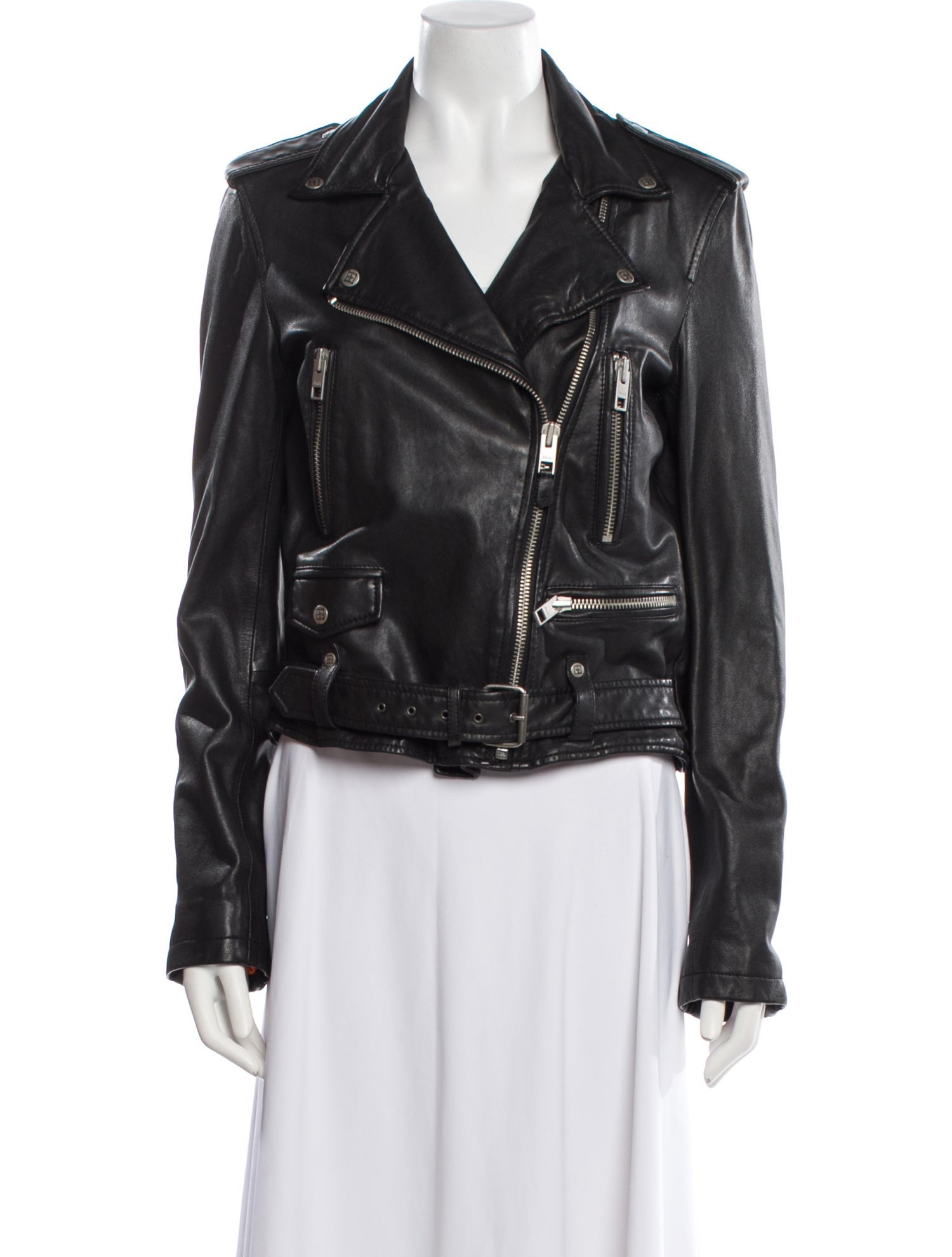 Ksubi Lamb Leather Biker Jacket
