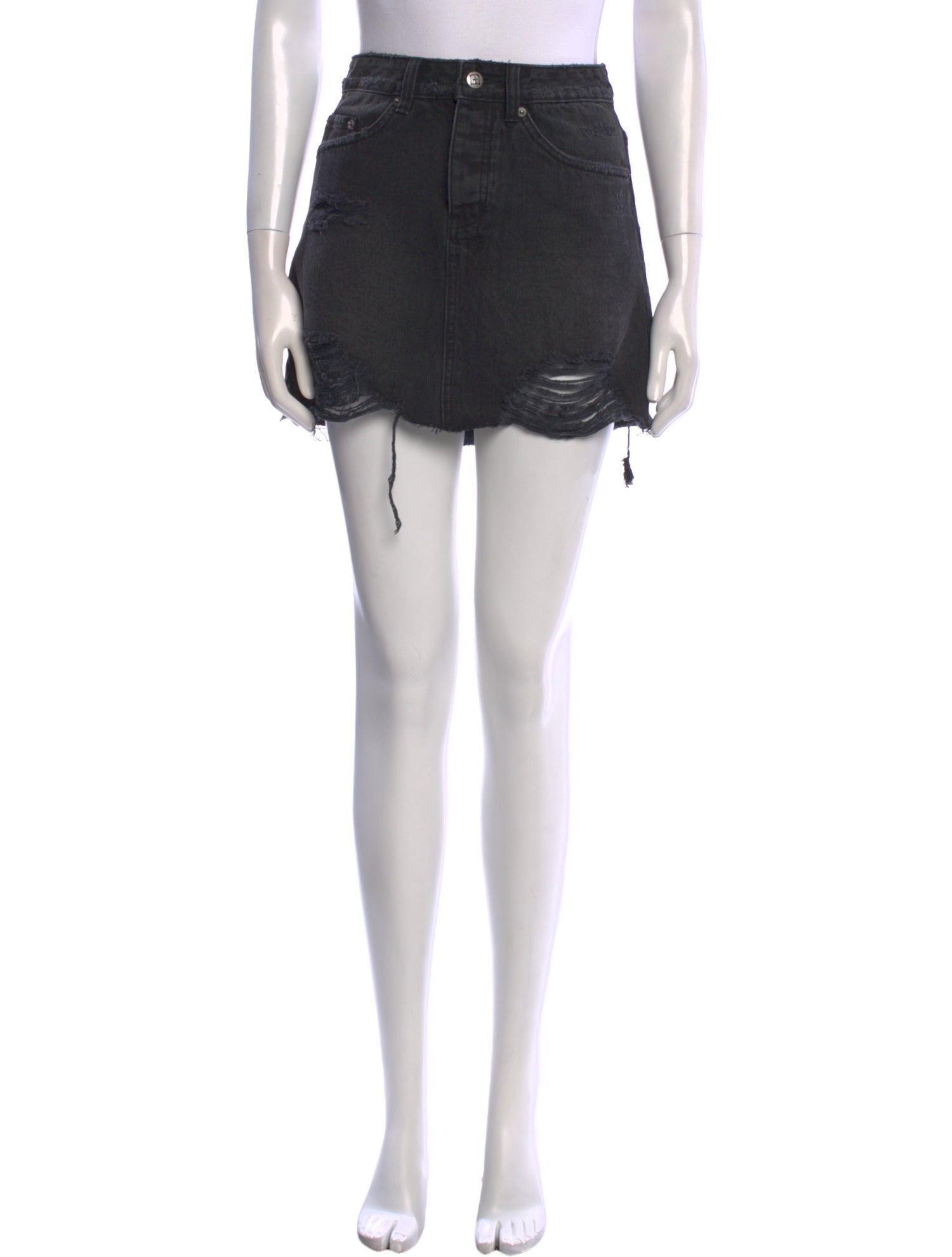 Ksubi Distressed Accents Mini Skirt