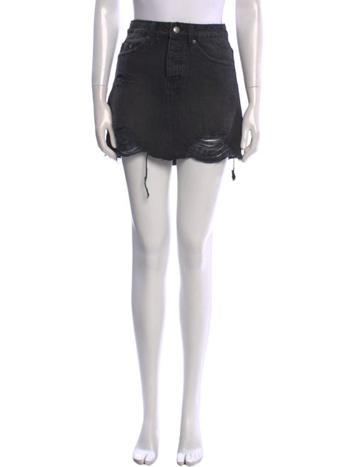 Ksubi Distressed Accents Mini Skirt