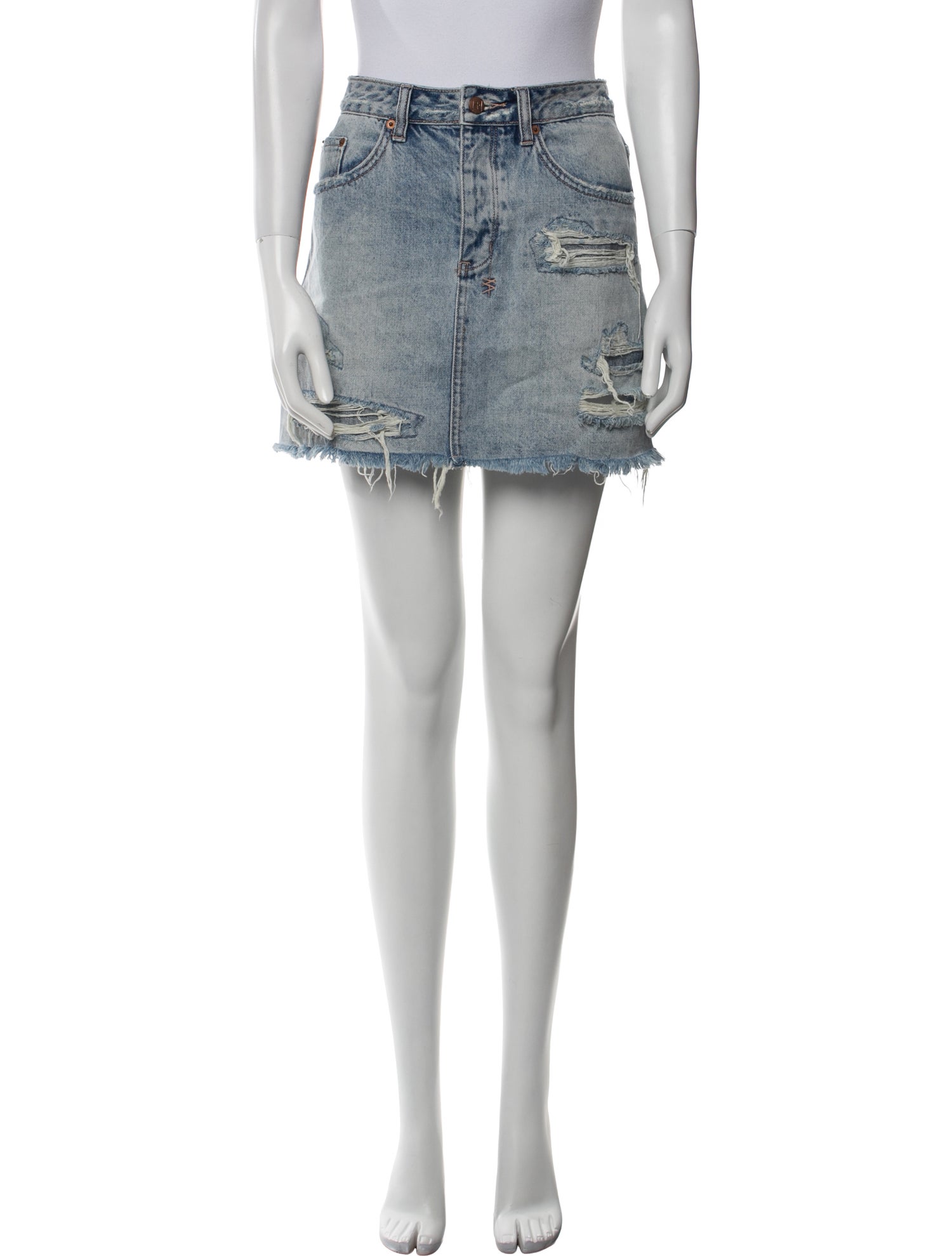 Ksubi Distressed Accents Mini Skirt