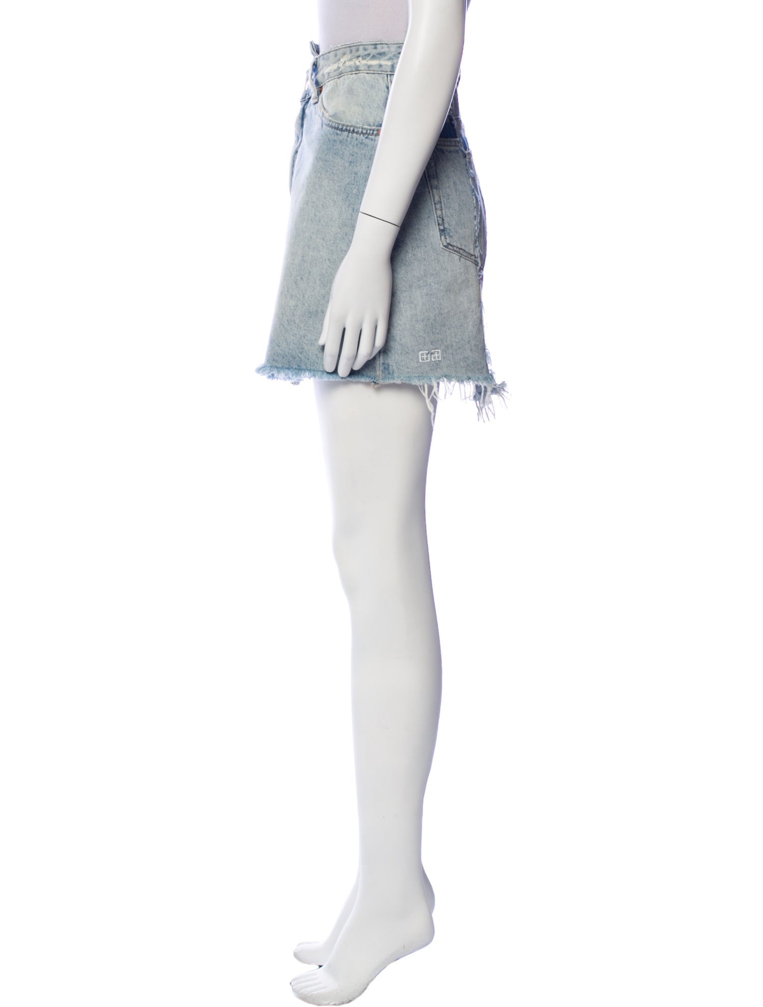 Ksubi Distressed Accents Mini Skirt