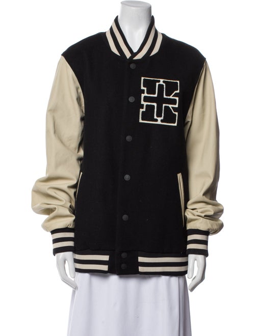 Ksubi Wool Graphic Print Bomber Jacket