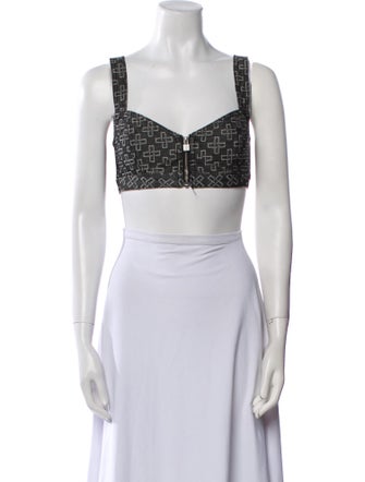 Ksubi Square Neckline Sleeveless Crop Top