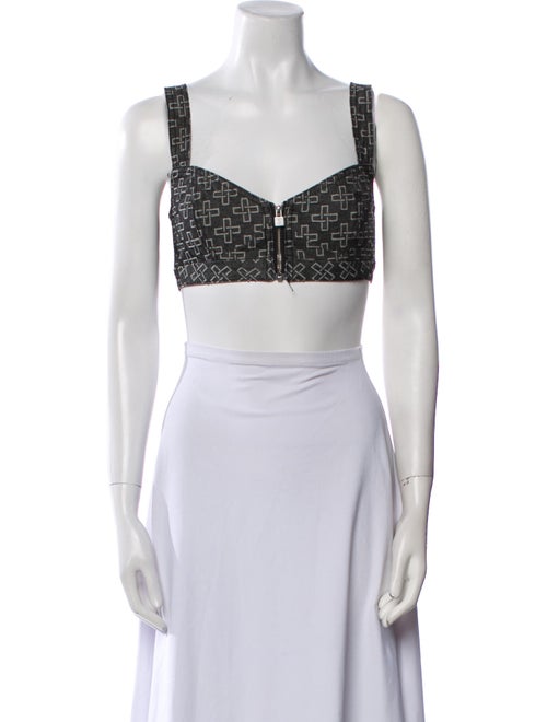 Ksubi Square Neckline Sleeveless Crop Top