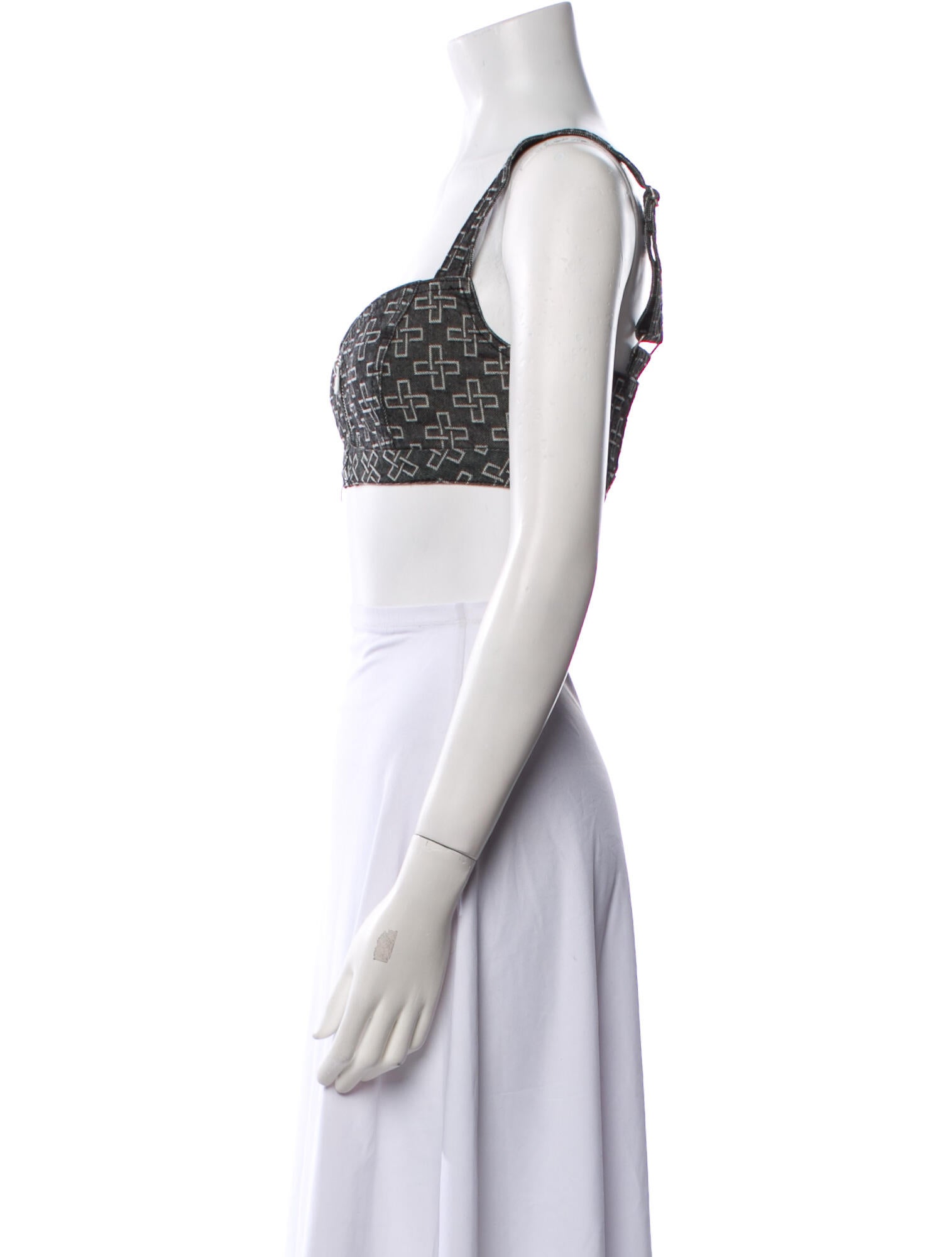 Ksubi Square Neckline Sleeveless Crop Top