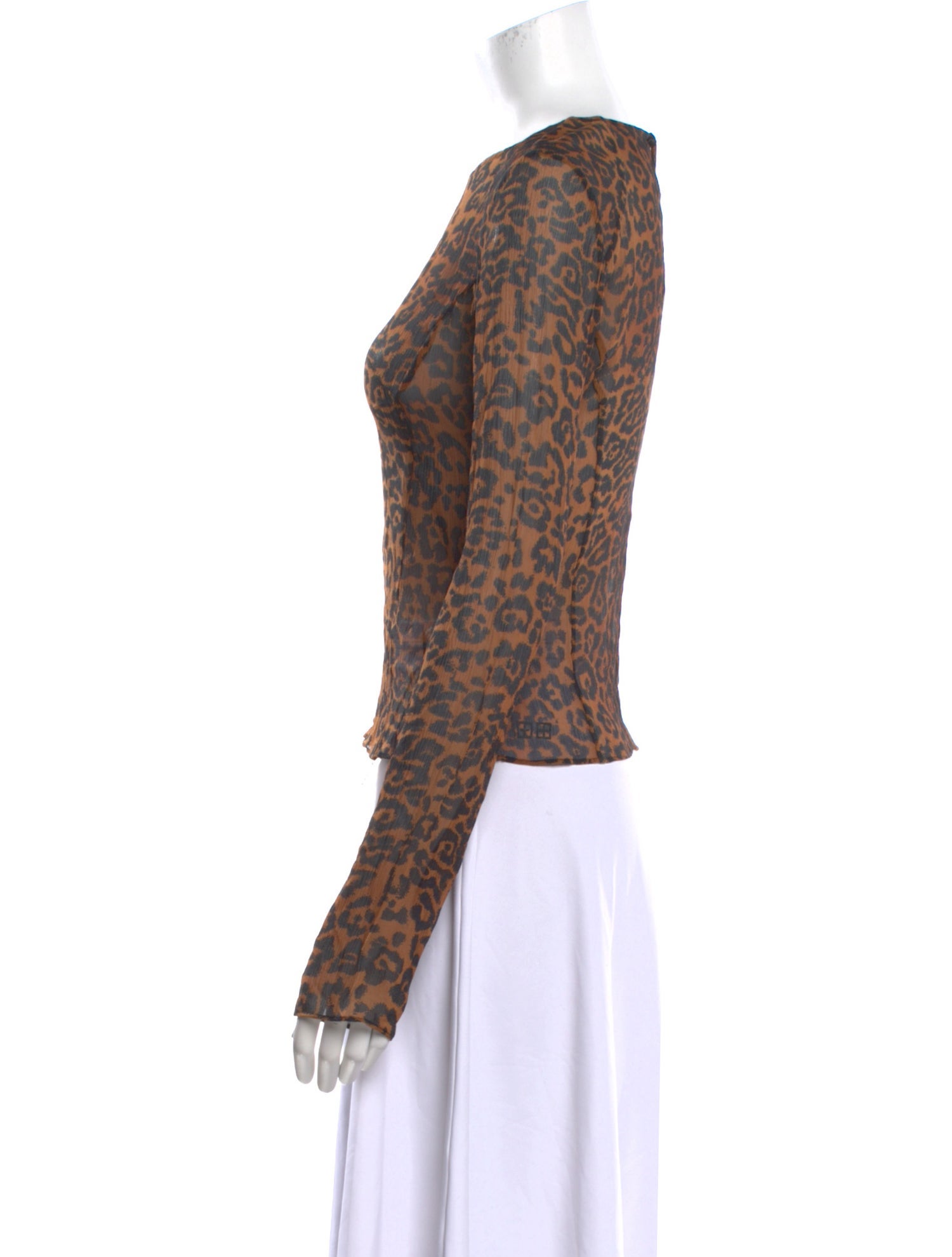 Ksubi Silk Animal Print Top