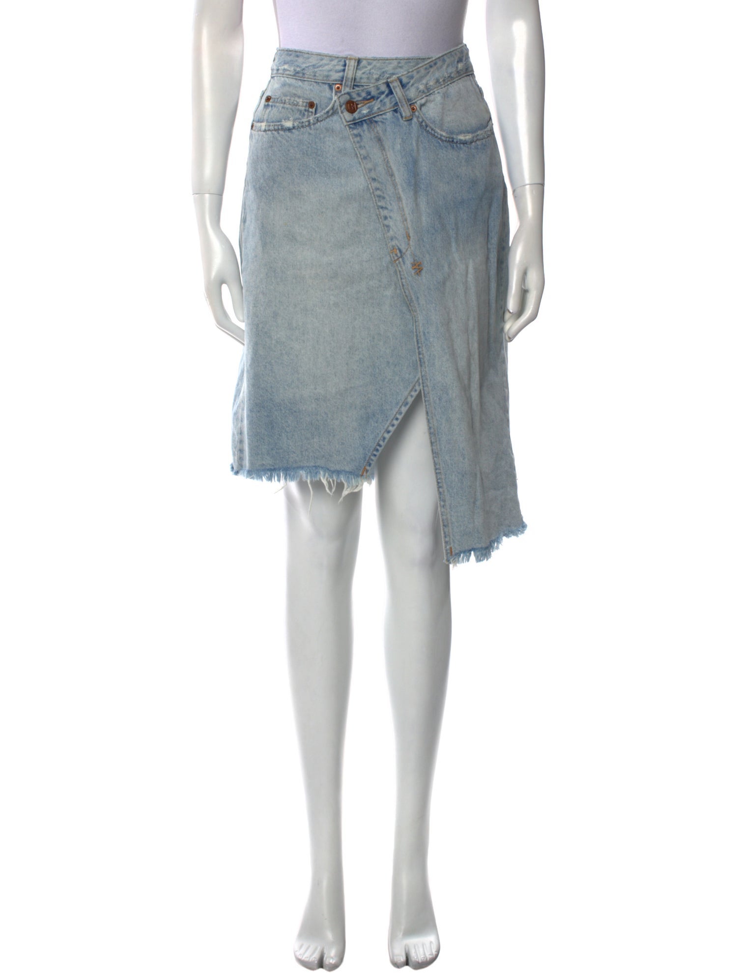 Ksubi Distressed Accents Knee-Length Skirt