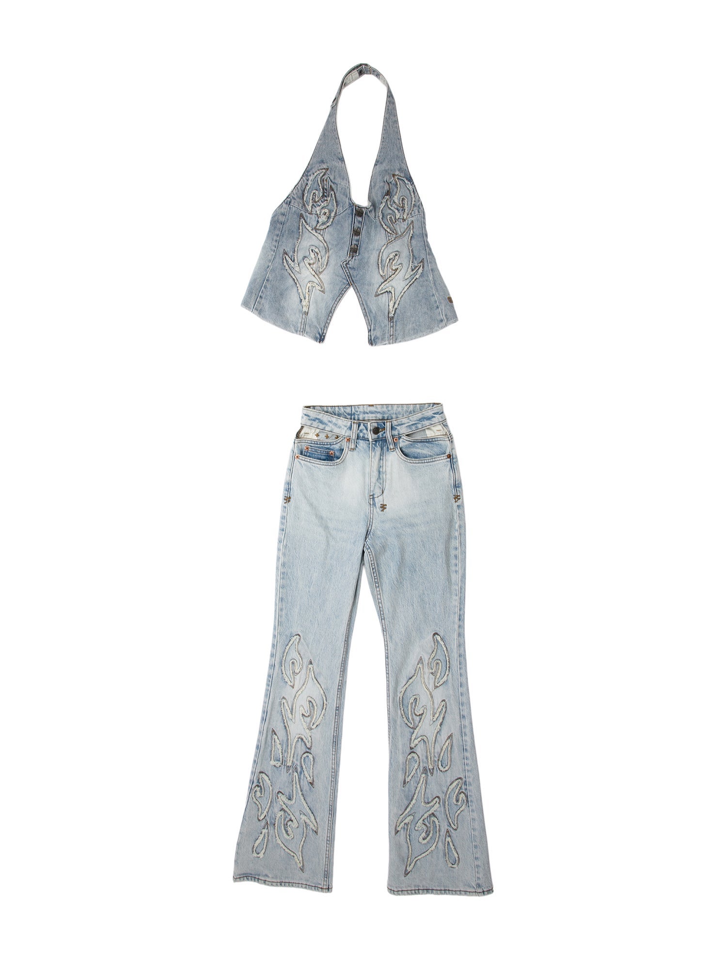 Ksubi Distressed Accents Pant Set