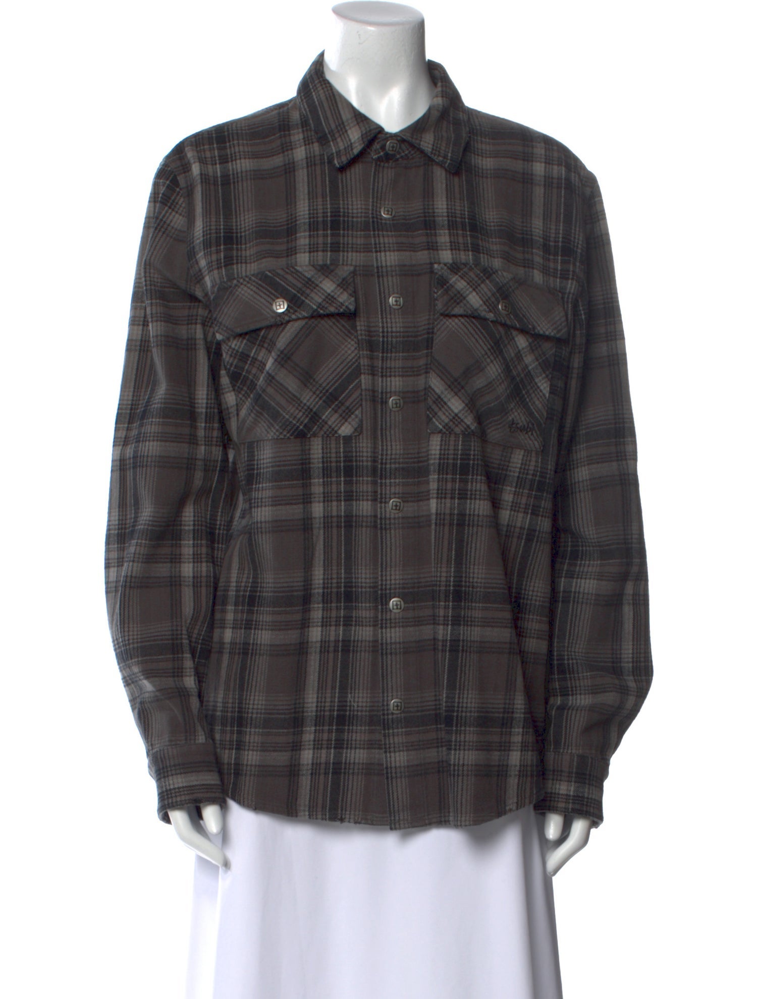 Ksubi Plaid Print Long Sleeve Button-Up Top