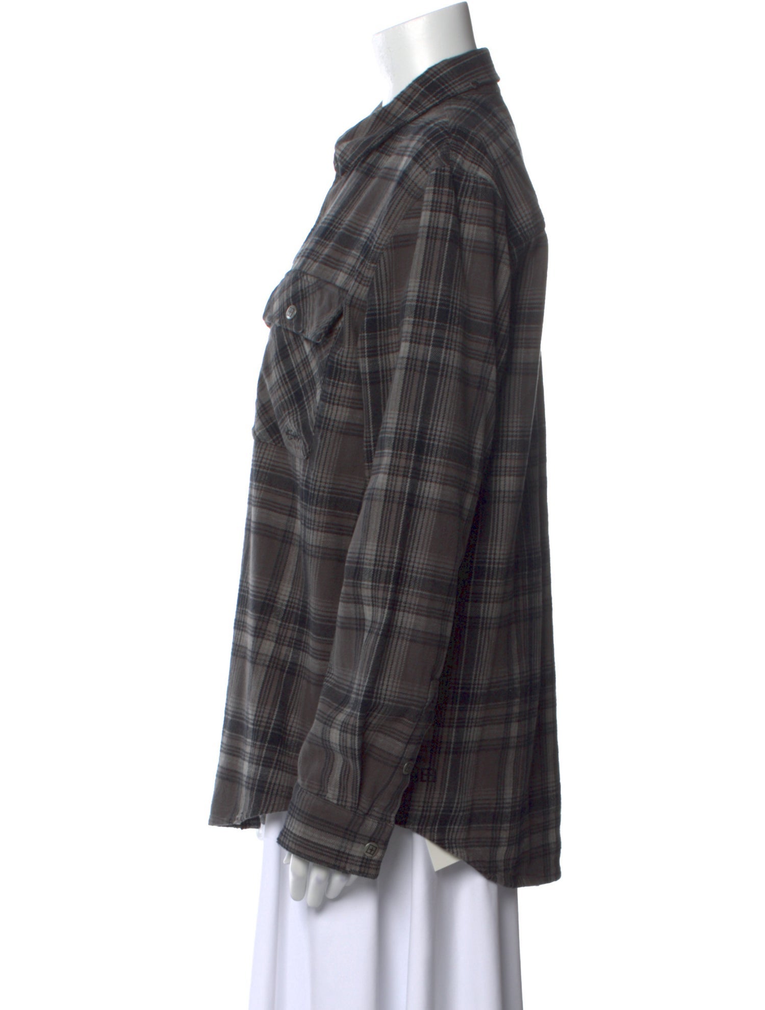 Ksubi Plaid Print Long Sleeve Button-Up Top