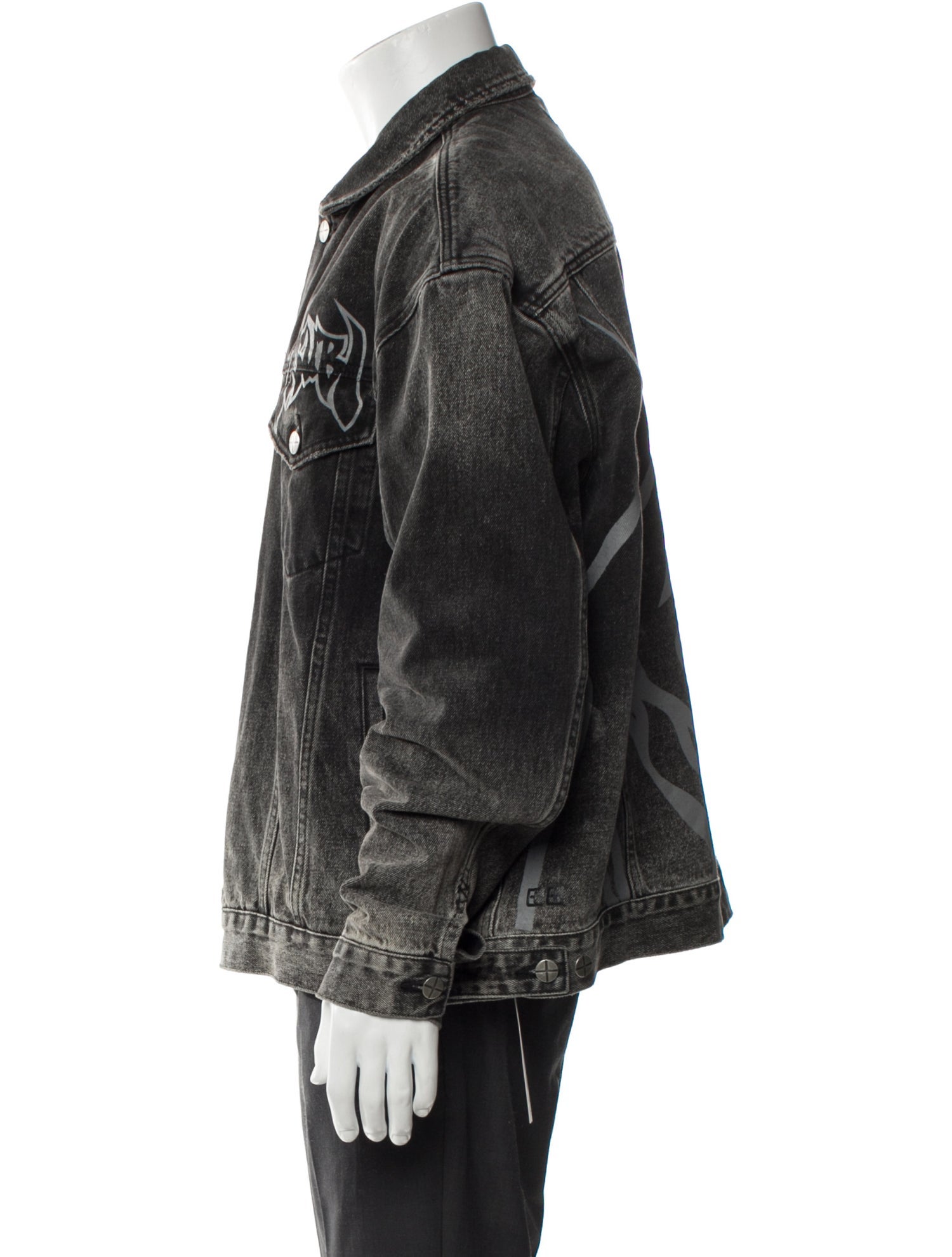 Ksubi Graffiti Logo Graphic Print Denim Jacket