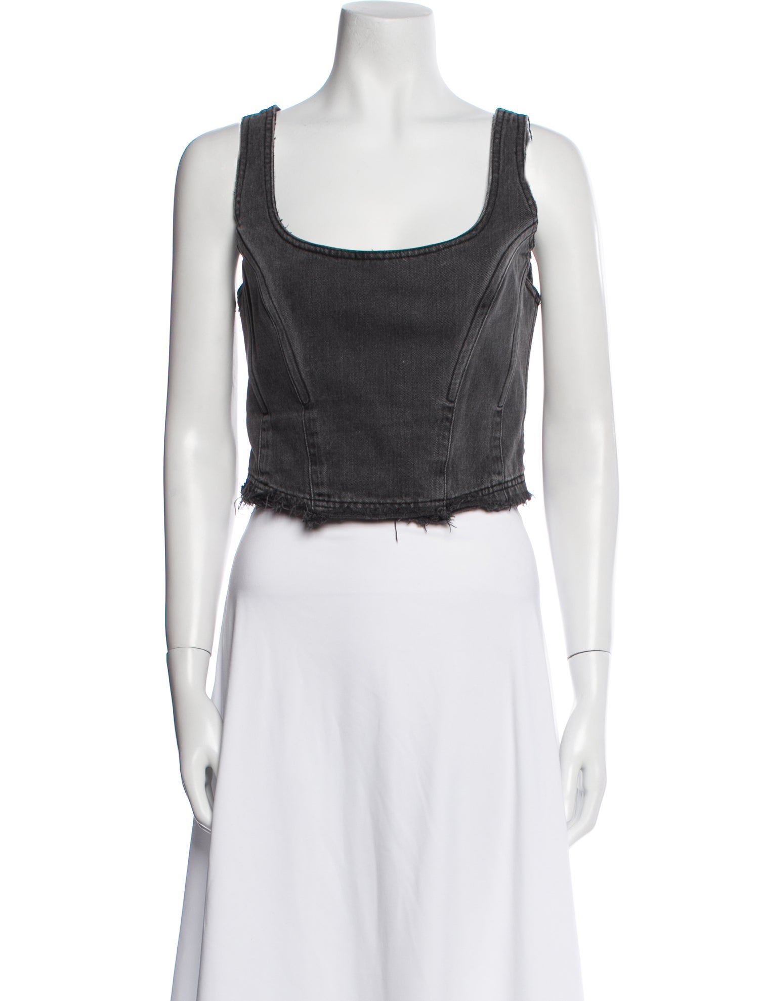 Ksubi Scoop Neck Sleeveless Crop Top