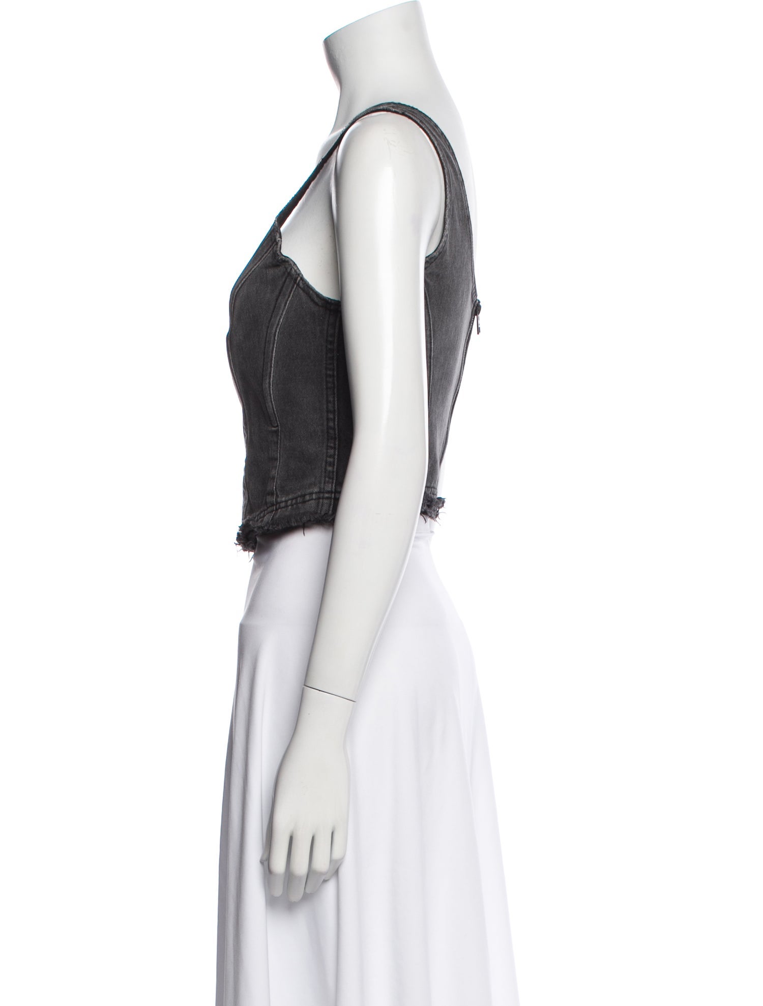 Ksubi Scoop Neck Sleeveless Crop Top