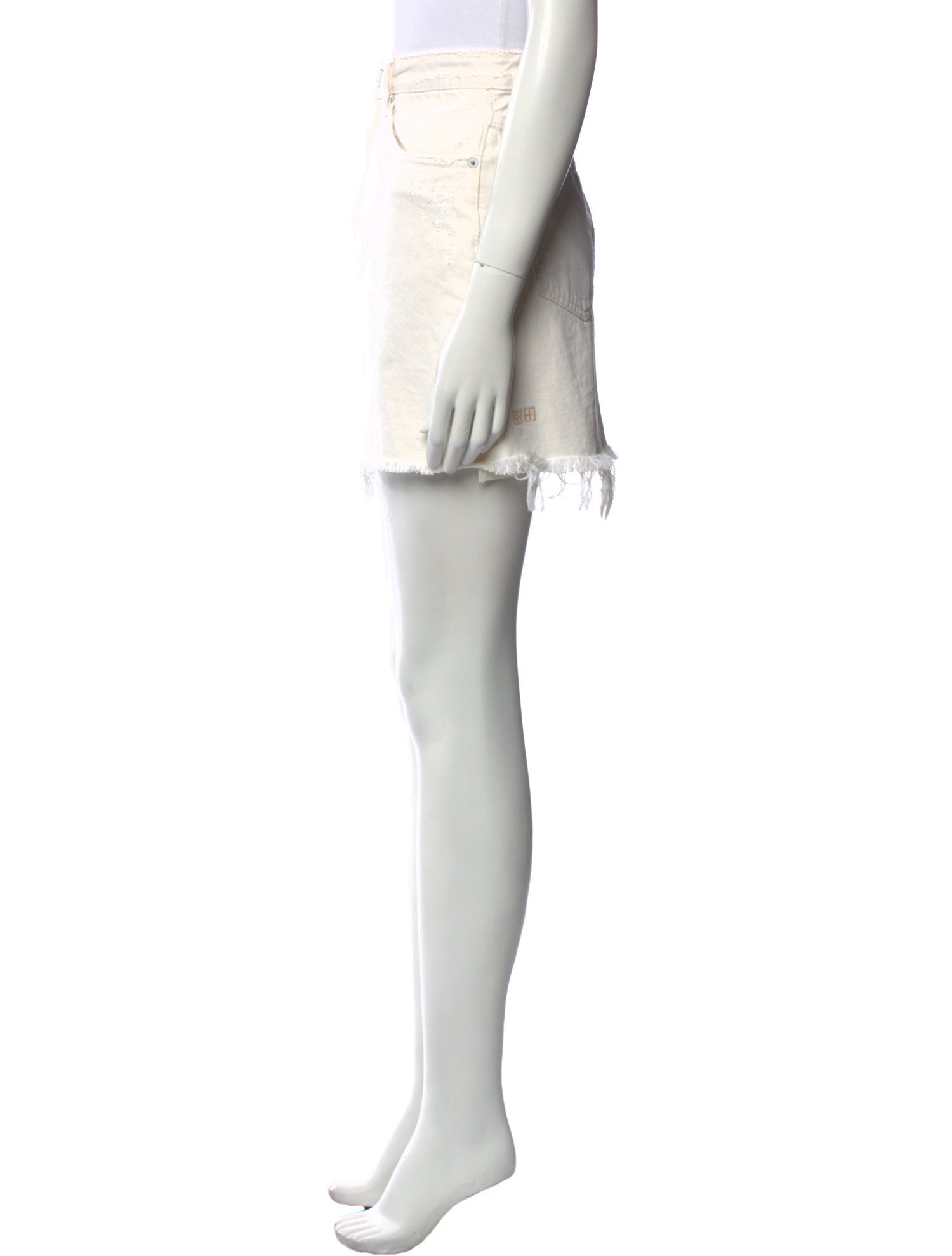 Ksubi Raw-Edge Trim Mini Skirt