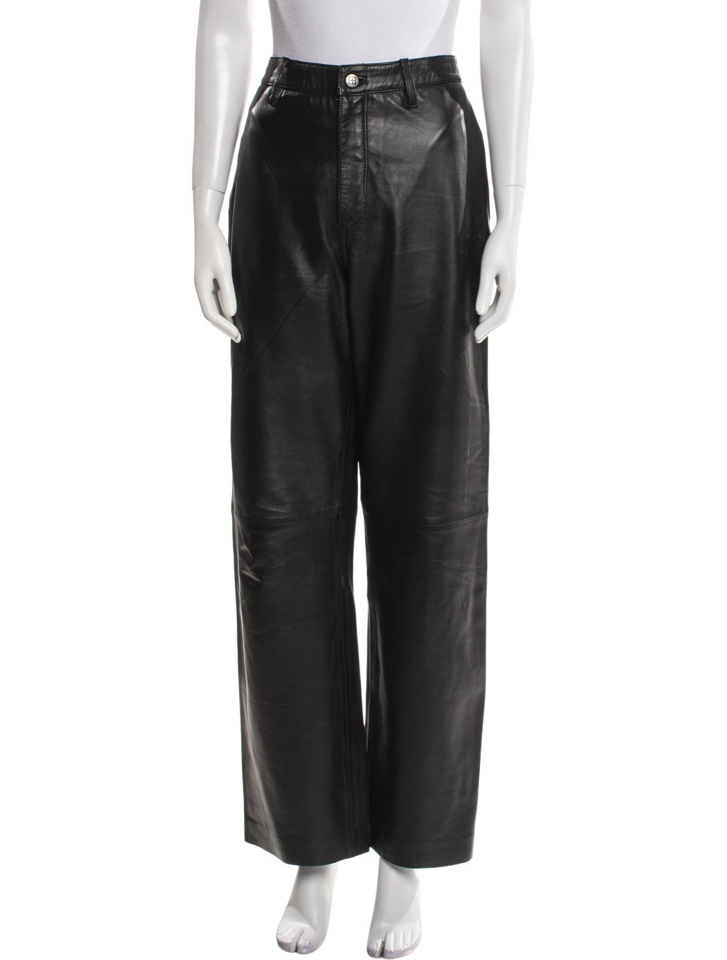 Ksubi Lamb Leather Wide Leg Pants