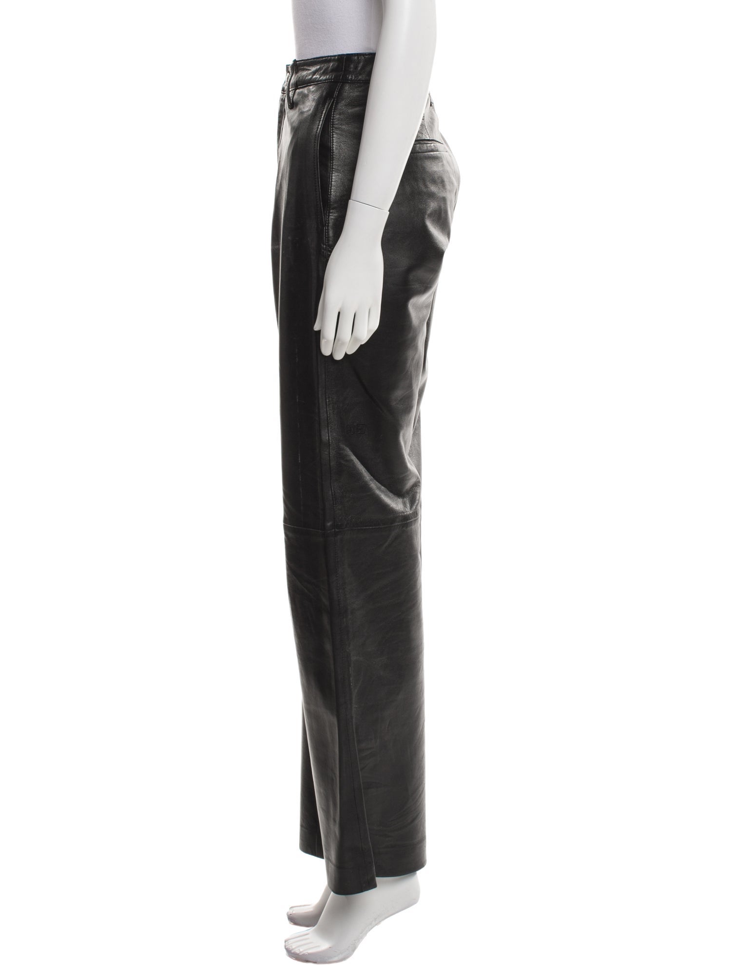 Ksubi Lamb Leather Wide Leg Pants