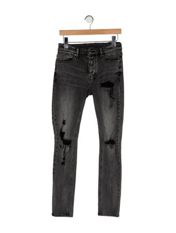 Pre-owned Ksubi Mid-rise Skinny Leg Jeans In Black