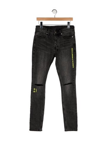Pre-owned Ksubi Mid-rise Skinny Leg Jeans In Black