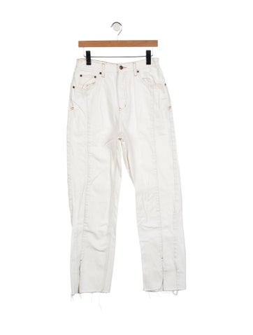 Pre-owned Ksubi High-rise Straight Leg Jeans In Neutral