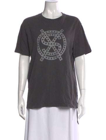 Pre-owned Ksubi Graphic Print Crew Neck T-shirt In Gray