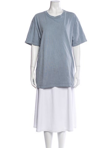 Pre-owned Ksubi Crew Neck Short Sleeve T-shirt In Blue