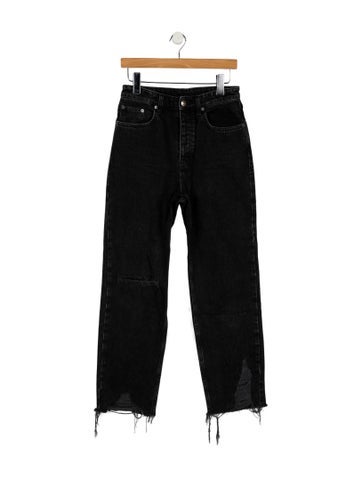 Pre-owned Ksubi High-rise Straight Leg Jeans In Blue