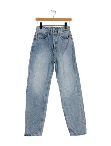 Pre-owned Ksubi High-rise Straight Leg Jeans In Blue