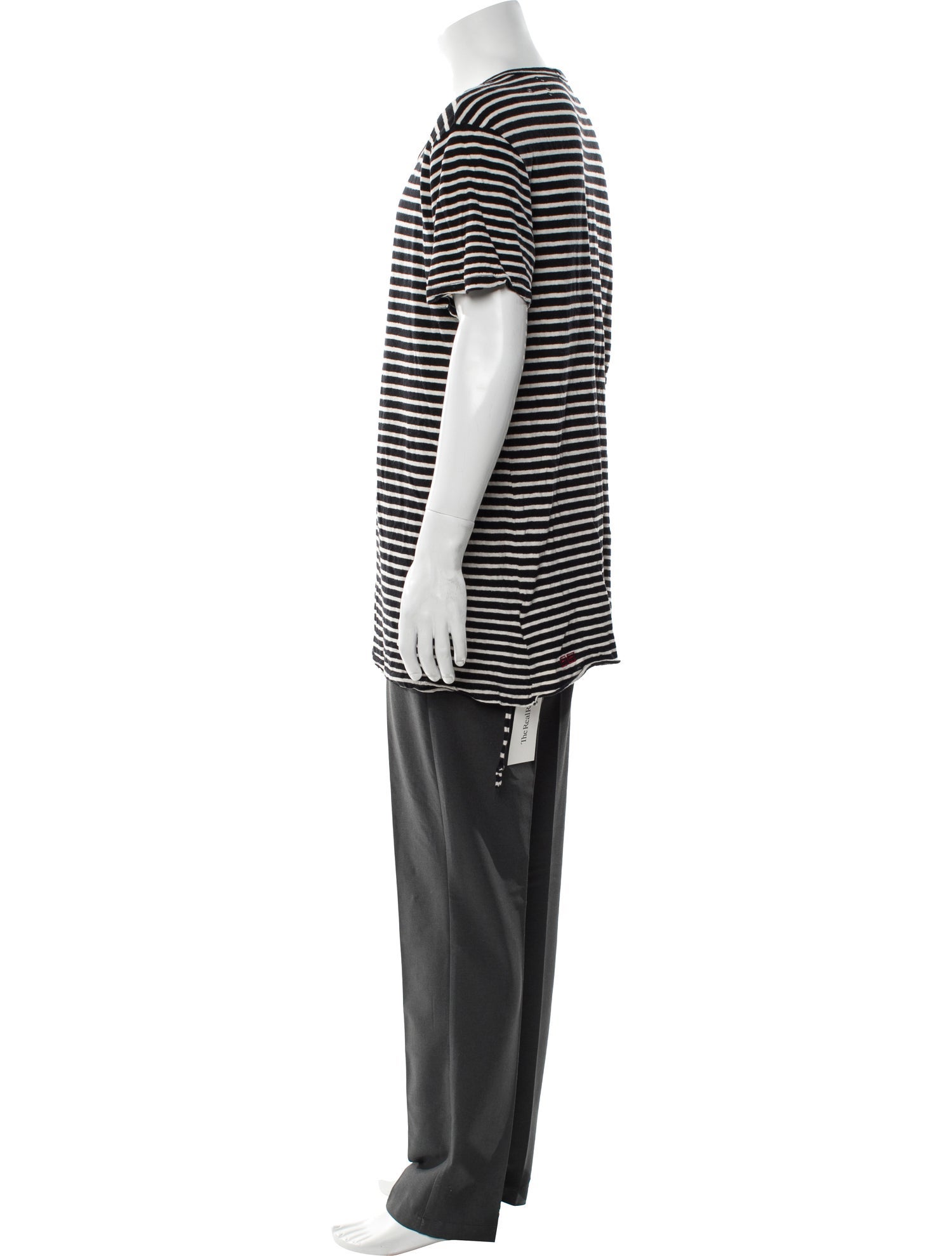 Ksubi Striped Scoop Neck T-Shirt