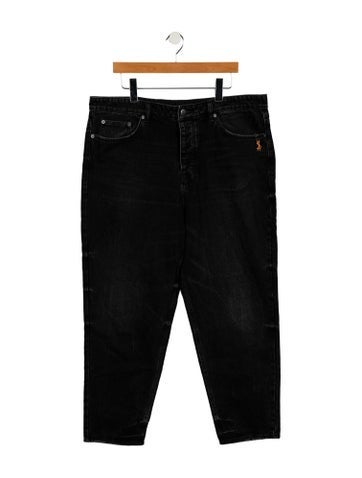 Pre-owned Ksubi Straight-leg Jeans In Black