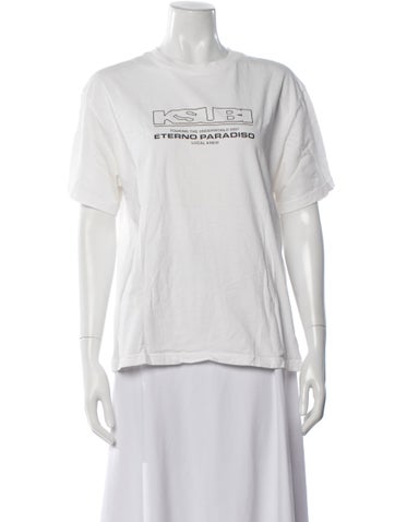 Pre-owned Ksubi Graphic Print Crew Neck T-shirt In Neutral