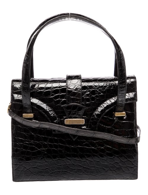 kleinberg sherrill Embossed Leather Top Handle Bag