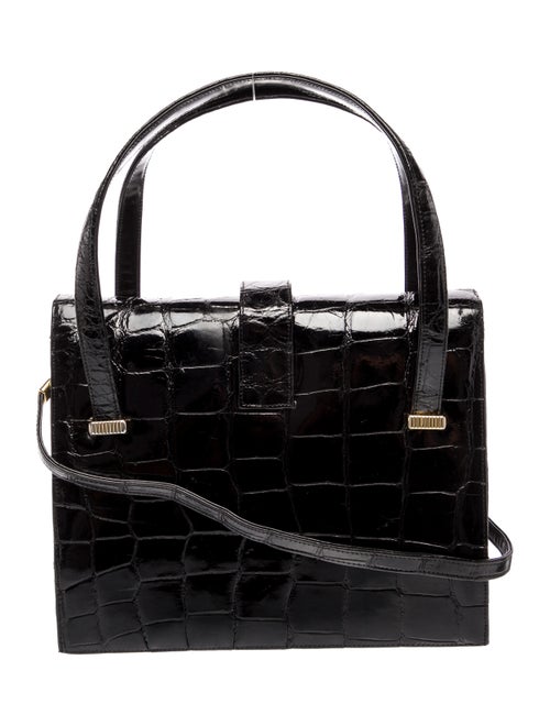 kleinberg sherrill Embossed Leather Top Handle Bag