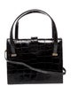 kleinberg sherrill Embossed Leather Top Handle Bag