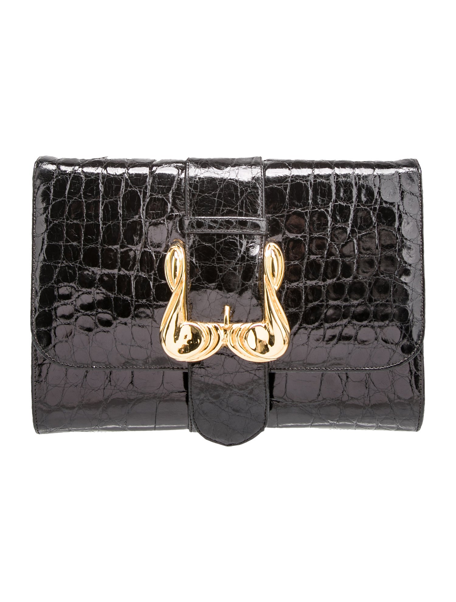 kleinberg sherrill Patent Leather Minaudière Vintage