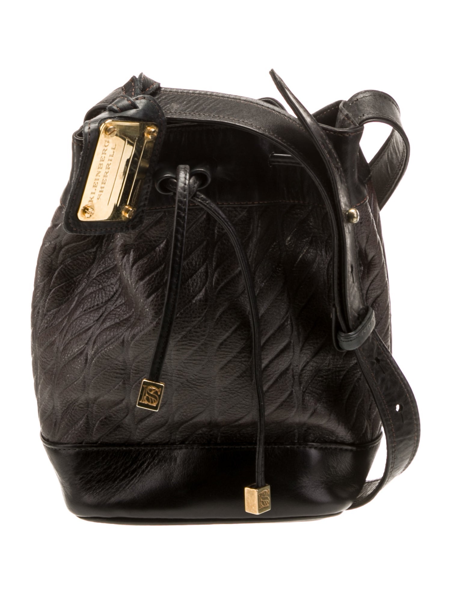 kleinberg sherrill Leather Bucket Bag Vintage