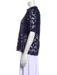 Kate Spade New York x The Madison Ave. Collection Lace Pattern Crew Neck Blouse