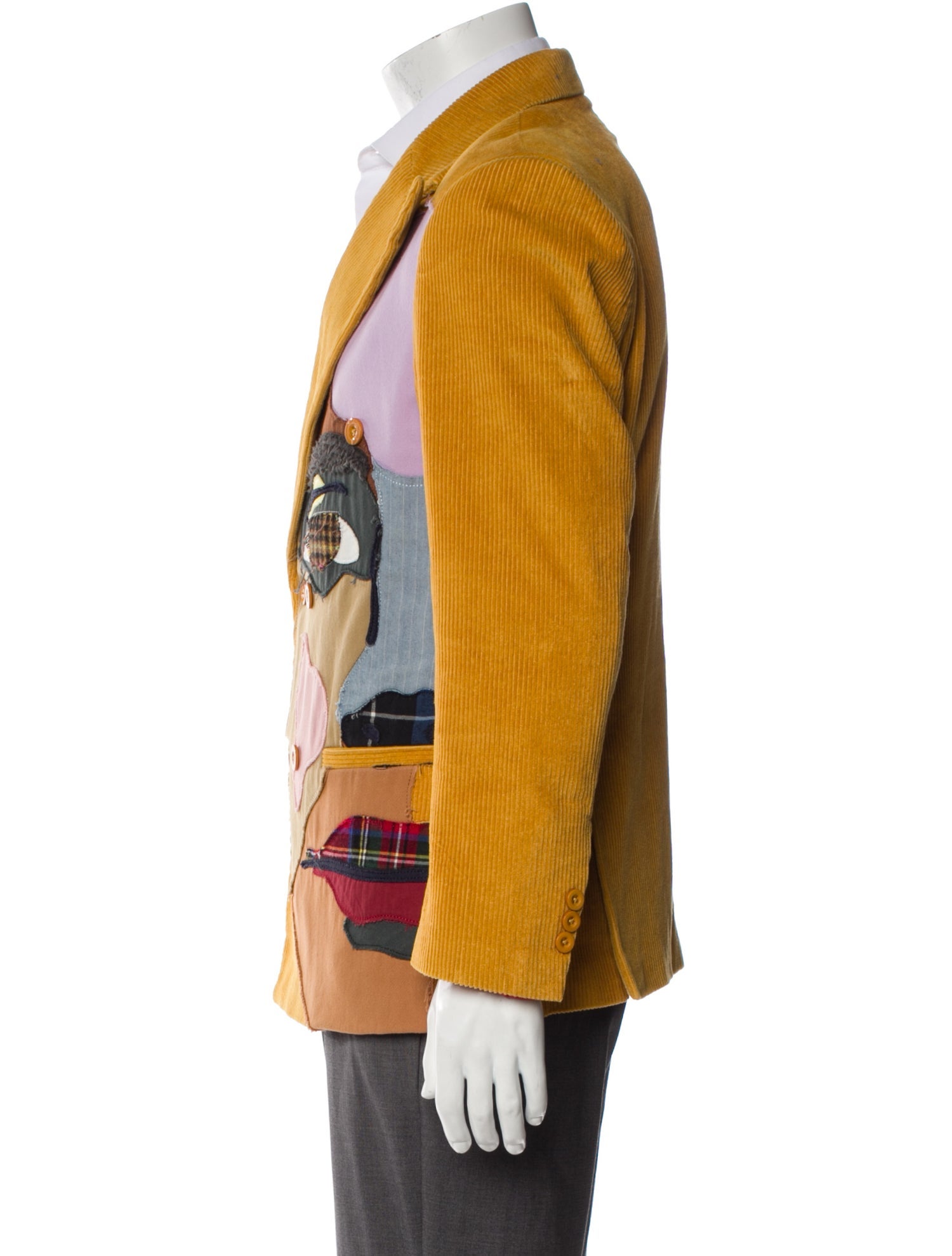 KidSuper Corduroy Faces Graphic Print Sport Coat